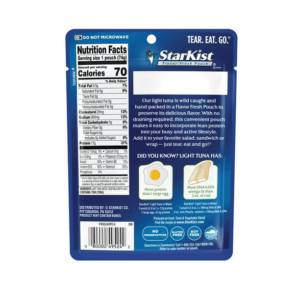 StarKist Chunk Light Tuna in Water (2.6 oz., 10 pk.)