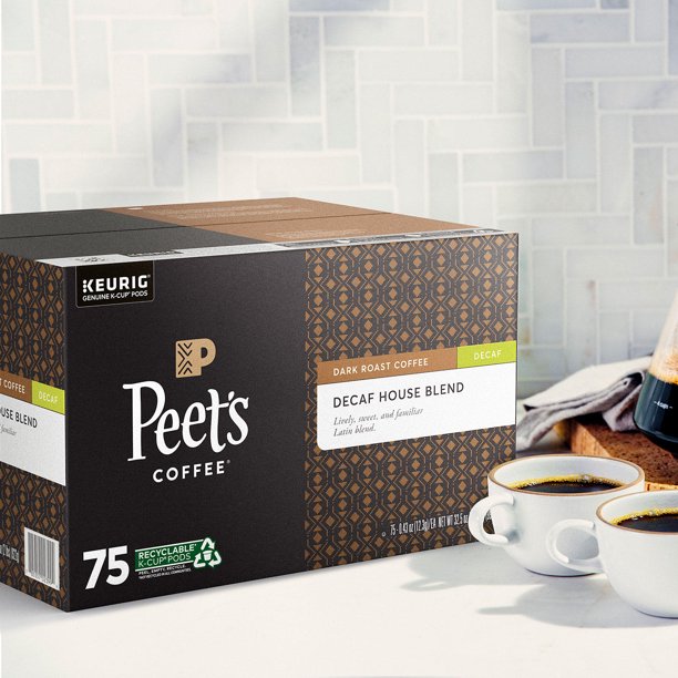 Peet's Decaf House Blend 75 ct K-cups