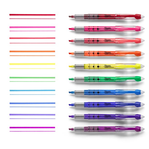 Sharpie - Accent Liquid Pen Style Highlighter, Chisel Tip, Assorted - 10/Set