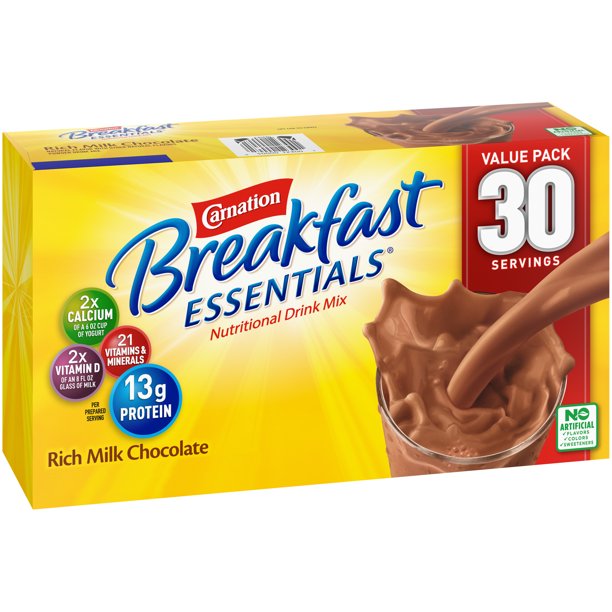 Carnation Breakfast Essentials Nutritional Drink Mix, Chocolate (30 ct.)