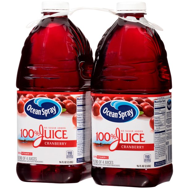 Ocean Spray 100% Cranberry Juice, 2 pk./96 oz.