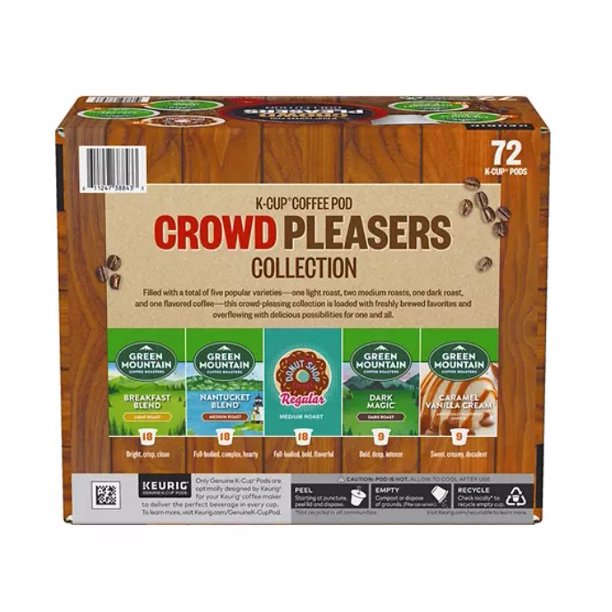 Keurig Crowd Pleasers K-Cup Pod Coffee, Variety Pack (72 ct.)