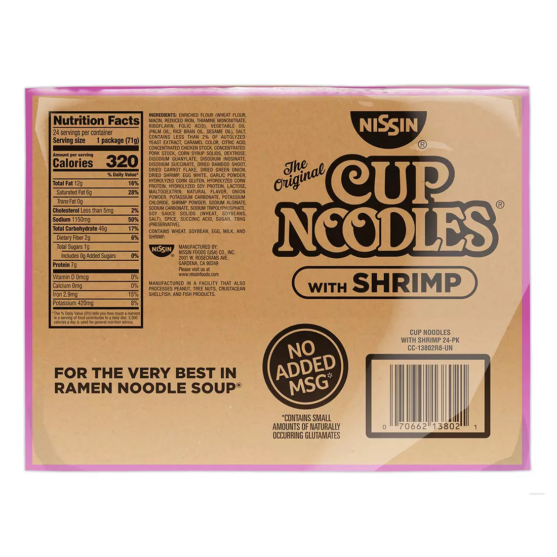 Nissin Cup Noodles with Shrimp, 24 pk./2.25 oz.