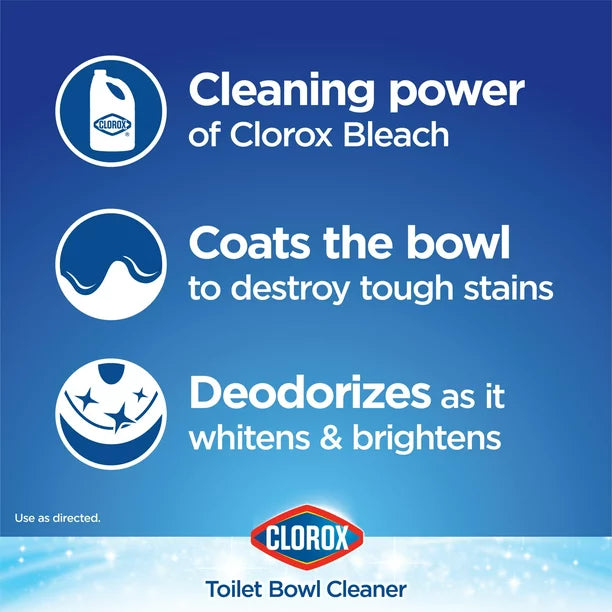 Clorox Toilet Bowl Cleaner with Bleach, Rain Clean (24 oz., 6 pk.)