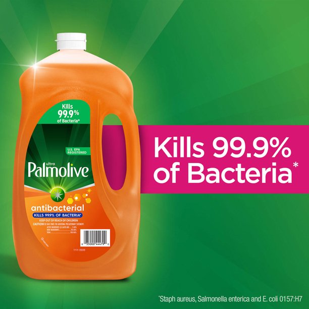 Palmolive Antibacterial Dishwashing Liquid Dish Soap, Orange (102 fl.oz.)