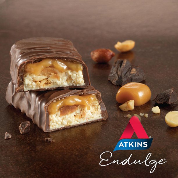 Atkins Endulge Variety Pack, Caramel Nut Chew and Chocolate Coconut Bars, Keto Friendly (22 ct.)