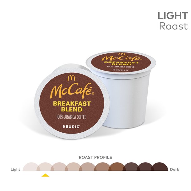 McCafe, Breakfast Blend Light Roast K-Cup Coffee Pods, 24 Count