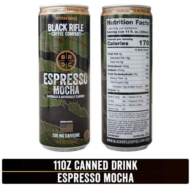 Black Rifle Coffee Company Espresso Mocha (11 oz., 12 pk.)