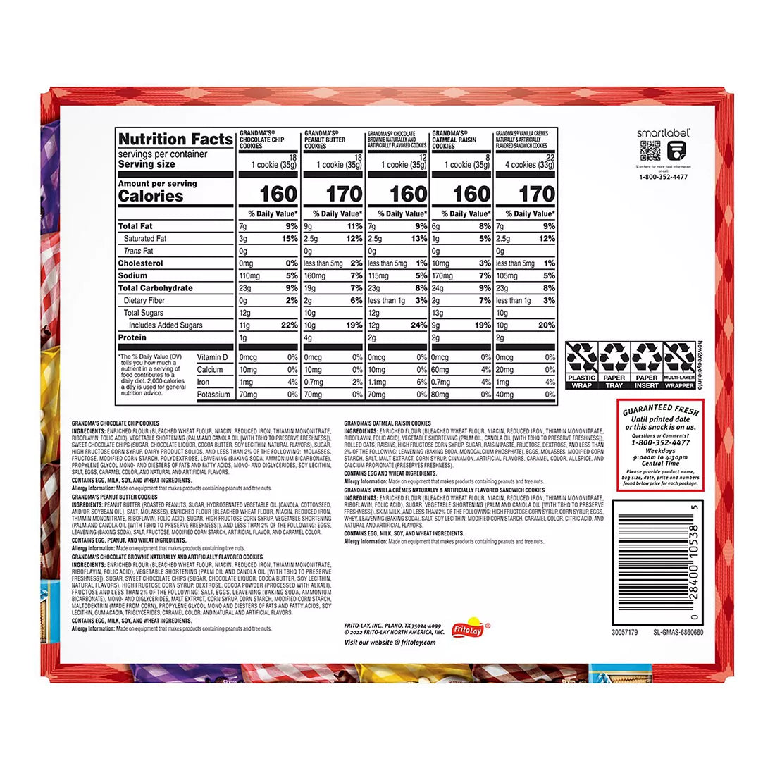 Grandma's Cookies Variety Pack, 36 pk.