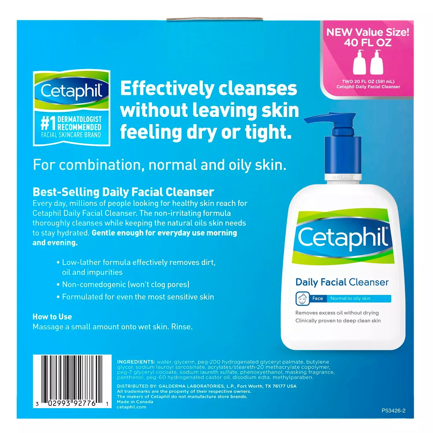 Cetaphil Daily Facial Cleanser (20 fl. oz., 2 pk.)