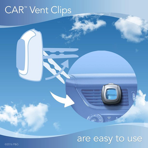 Febreze Car Air Freshener Vent Clips, Linen & Sky (5 ct.)