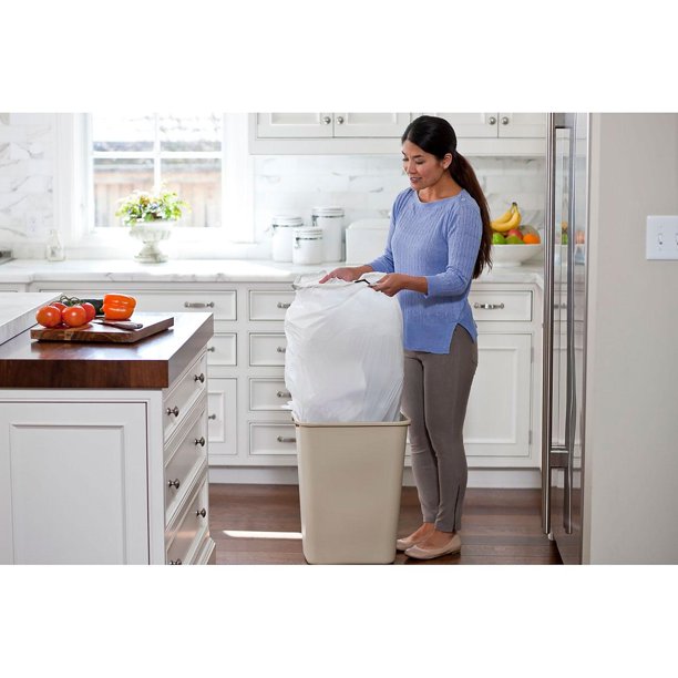 Glad ForceFlex Plus Tall Kitchen Drawstring Trash Bags, Mediterranean Lavender (13 gal., 120 ct.)