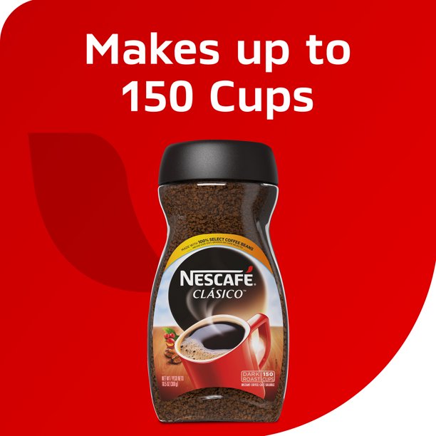 Nescafé Clasico, Dark Roast Instant Coffee 10.5 oz.