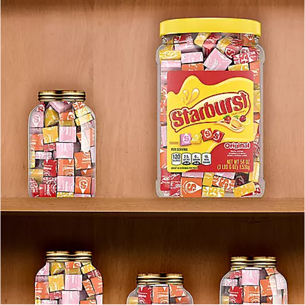 Starburst Original Fruity Chewy Candy Bulk Jar (3lbs 6oz)