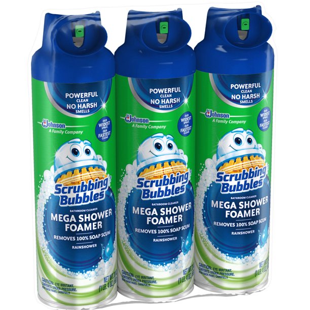 Scrubbing Bubbles Mega Shower Foamer Aerosol, Rainshower (20 oz., 3 ct.)