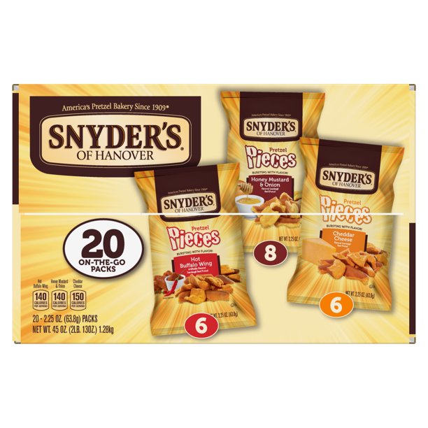 Snyder's of Hanover Pretzel Pieces Variety Pack (2.25 oz., 20 pk.)