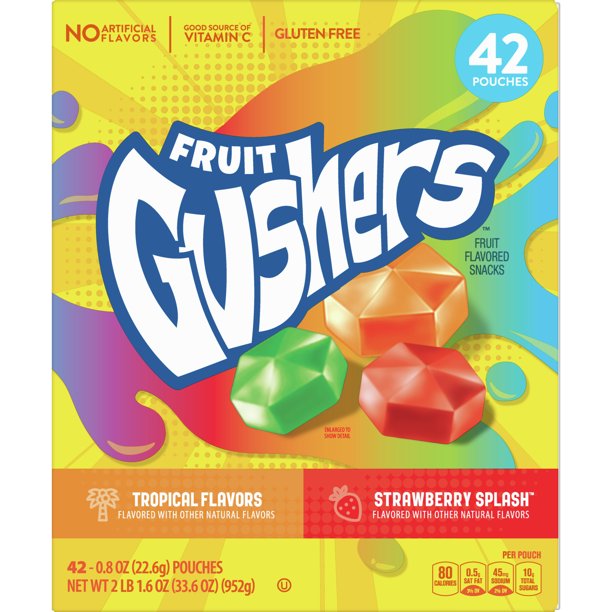 Gushers Strawberry Splash and Tropical Flavors (0.8 oz., 42 ct.)