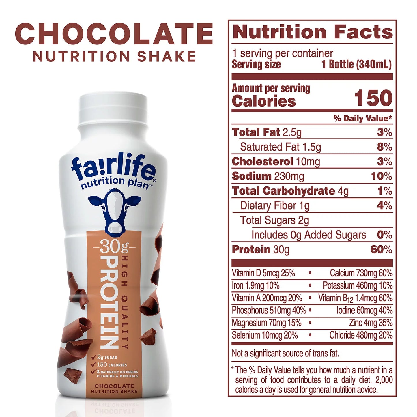 Fairlife Nutrition Plan Chocolate, 30 g Protein Shake (11.5 fl. oz., 12 pk.)