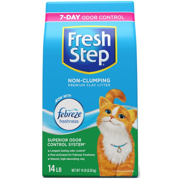 Fresh Step Non-Clumping Premium Clay Cat Litter with Febreze Freshness, Scented (40 lbs.)