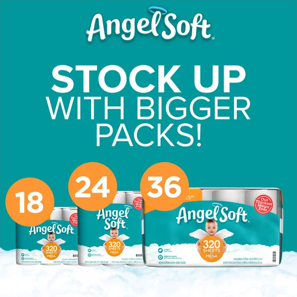 Angel Soft Toilet Paper, 18 Mega Rolls