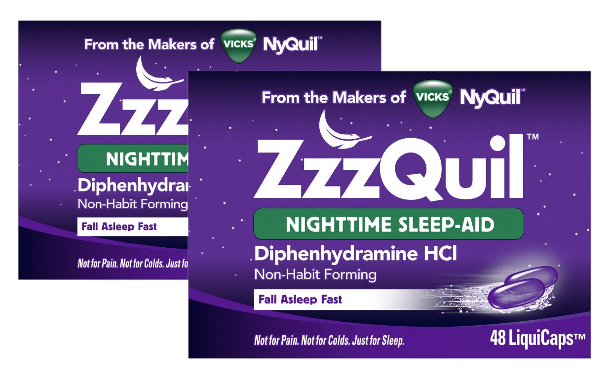 Vicks ZzzQuil Nighttime Sleep Aid LiquiCaps, 96 ct.