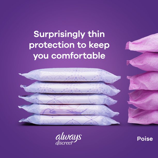 Always Discreet Incontinence Pads for Women, Extra Heavy Long, 90 Count