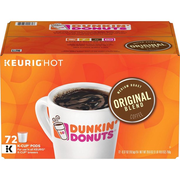 Dunkin' Donuts Original Blend K-Cups, Medium Roast (72 ct.)