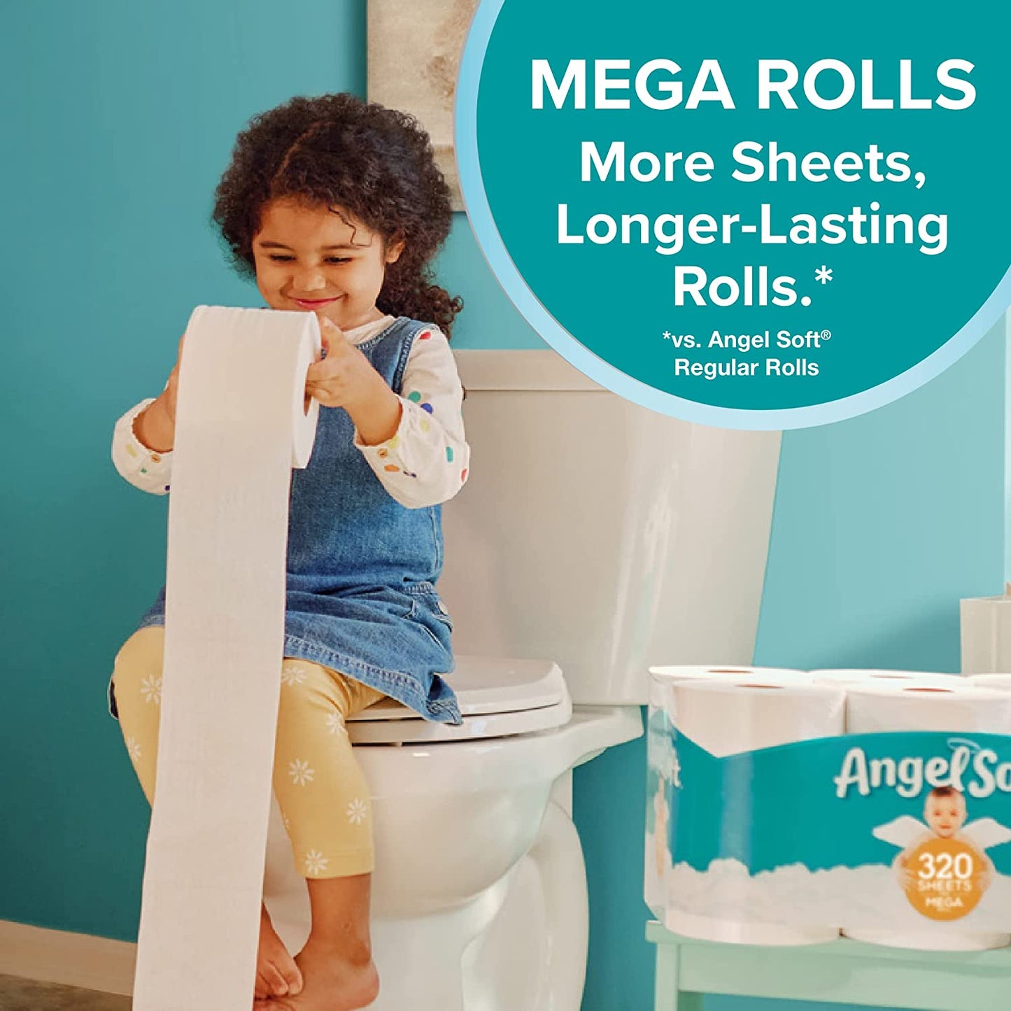 Angel Soft 2-Ply Toilet Paper (48 Mega Rolls, 320 Sheets/Roll)
