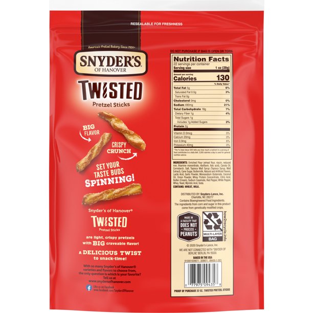 Snyder's of Hanover Twisted Pretzel Sticks (22 oz.)