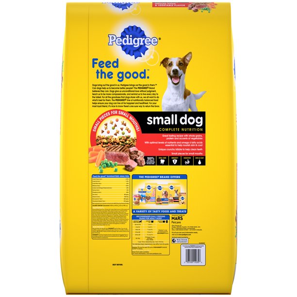 Pedigree Complete Nutrition Dry Dog Food for Small Dogs, Grilled Steak & Vegetable Flavor (20 lbs.)