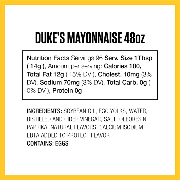 Duke's Real Mayonnaise (64 oz.)