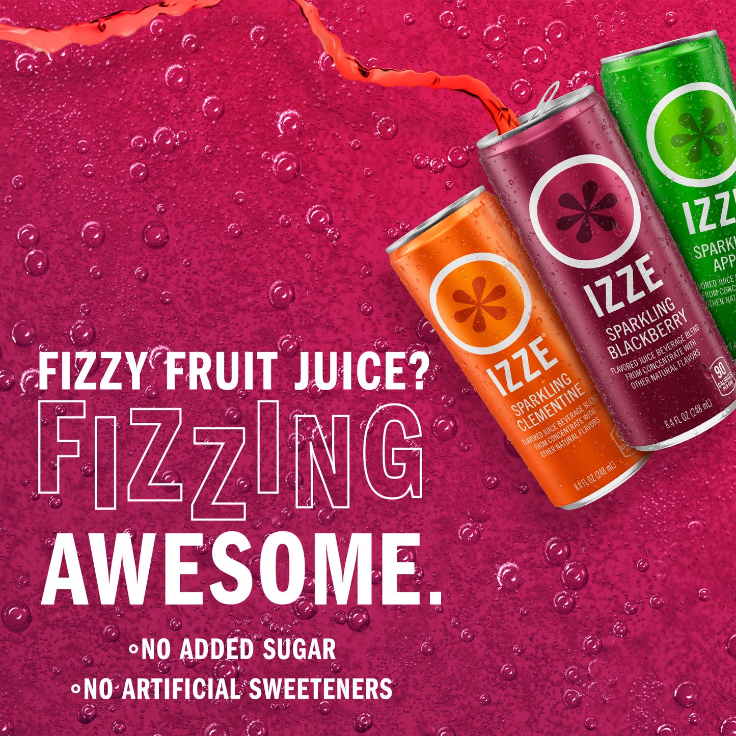 IZZE Sparkling Juice Variety Pack (8.4 fl. oz., 24 pk.)