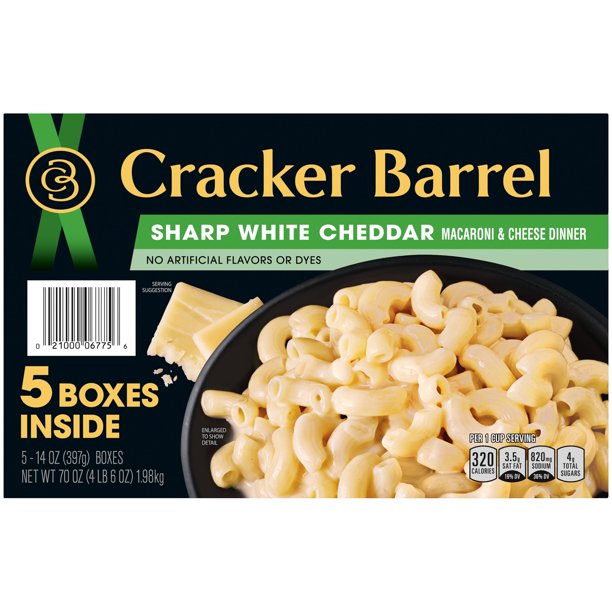 Cracker Barrel Sharp White Cheddar Macaroni & Cheese Dinner (14 oz., 5 pk.)