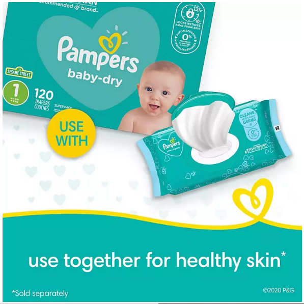 Pampers Scented Baby Wipes, Baby Fresh, 13 Pop-Top Packs (1040 ct.)