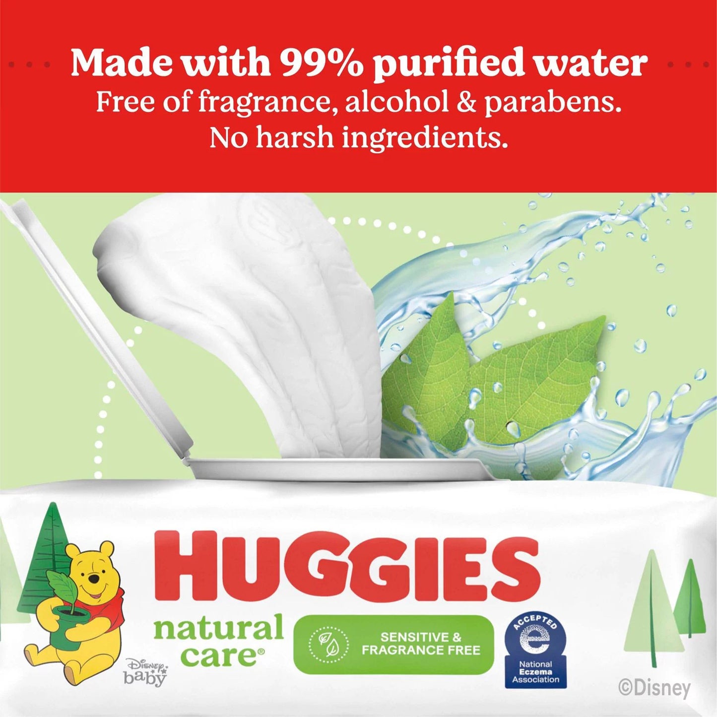 Huggies Natural Care Sensitive Baby Wipes, Fragrance Free (1088 wipes)