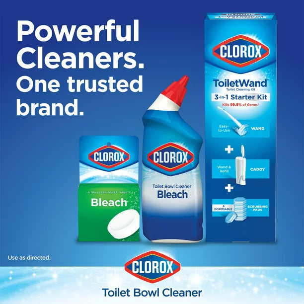 Clorox Toilet Bowl Cleaner with Bleach, Rain Clean (24 oz., 6 pk.)