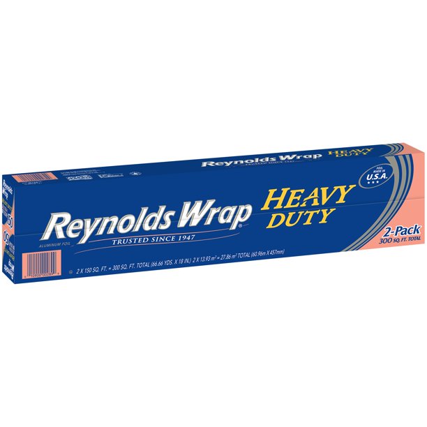 Reynolds Wrap 18" Heavy Duty Aluminum Foil (150 sq. ft./roll, 2 rolls)