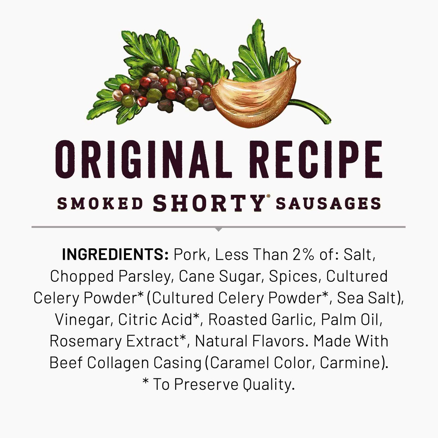 Duke's Original Recipe Smoked Shorty Sausages (5oz / 3pk)