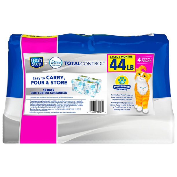 Fresh Step Total Control Scented Litter with Febreze, Clumping (44 lbs.)