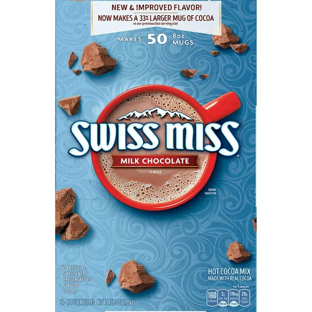 Swiss Miss Milk Chocolate Hot Cocoa Mix Packets (50 ct.)