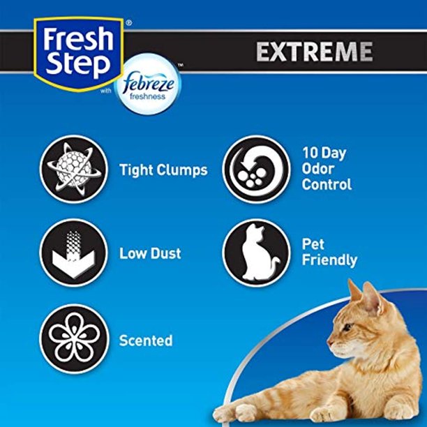 Fresh Step Extreme Clumping Cat Litter w/ Febreze, Mountain Spring Scent (42 lbs.)