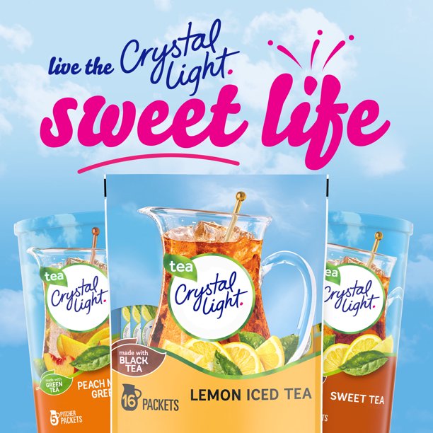 Crystal Light Lemon Iced Tea Naturally Flavored Powdered Drink Mix (16 ct.)