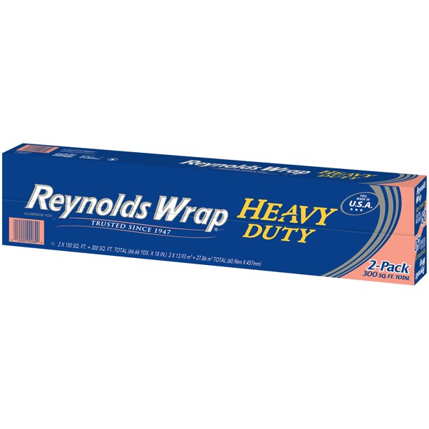 Reynolds Wrap 18" Heavy Duty Aluminum Foil (150 sq. ft./roll, 2 rolls)