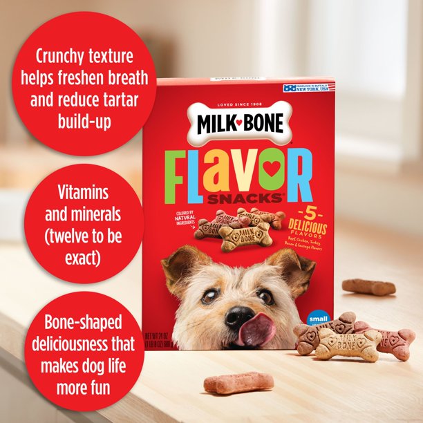 Milk-Bone Flavor Snacks Small Dog Biscuits, Crunchy Variety Pack (8 lbs.)