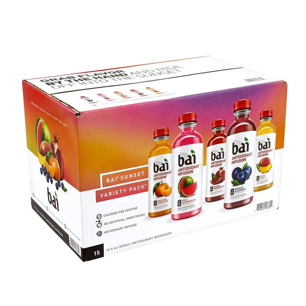 Bai Cocofusions Variety Pack, Antioxidant Infused Beverage (18 fl. oz., 15 pk.)