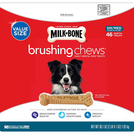 Milk-Bone Brushing Chews Daily Dental Dog Treats, 46 ct.