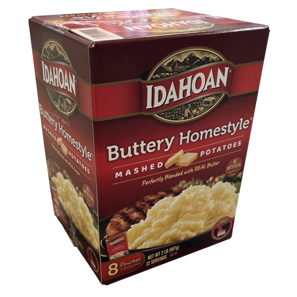 Idahoan Instant Mashed Potatoes, Buttery Homestyle and Roasted Garlic (8 pk.)