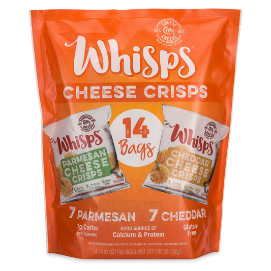 Whisps Parmesan & Cheddar Cheese Crisps Variety Pack, 14 ct.