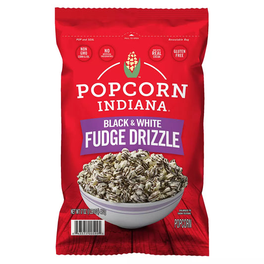 Popcorn Indiana Black and White Drizzlecorn, 17 oz.