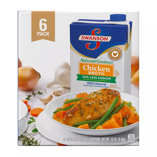 Swanson 100% Natural Chicken Broth, 6 ct./32 oz.